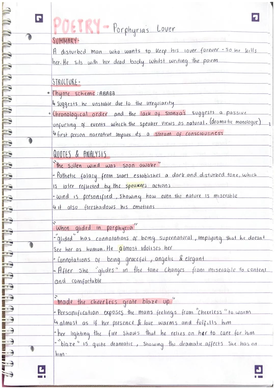 porphyria’s lover