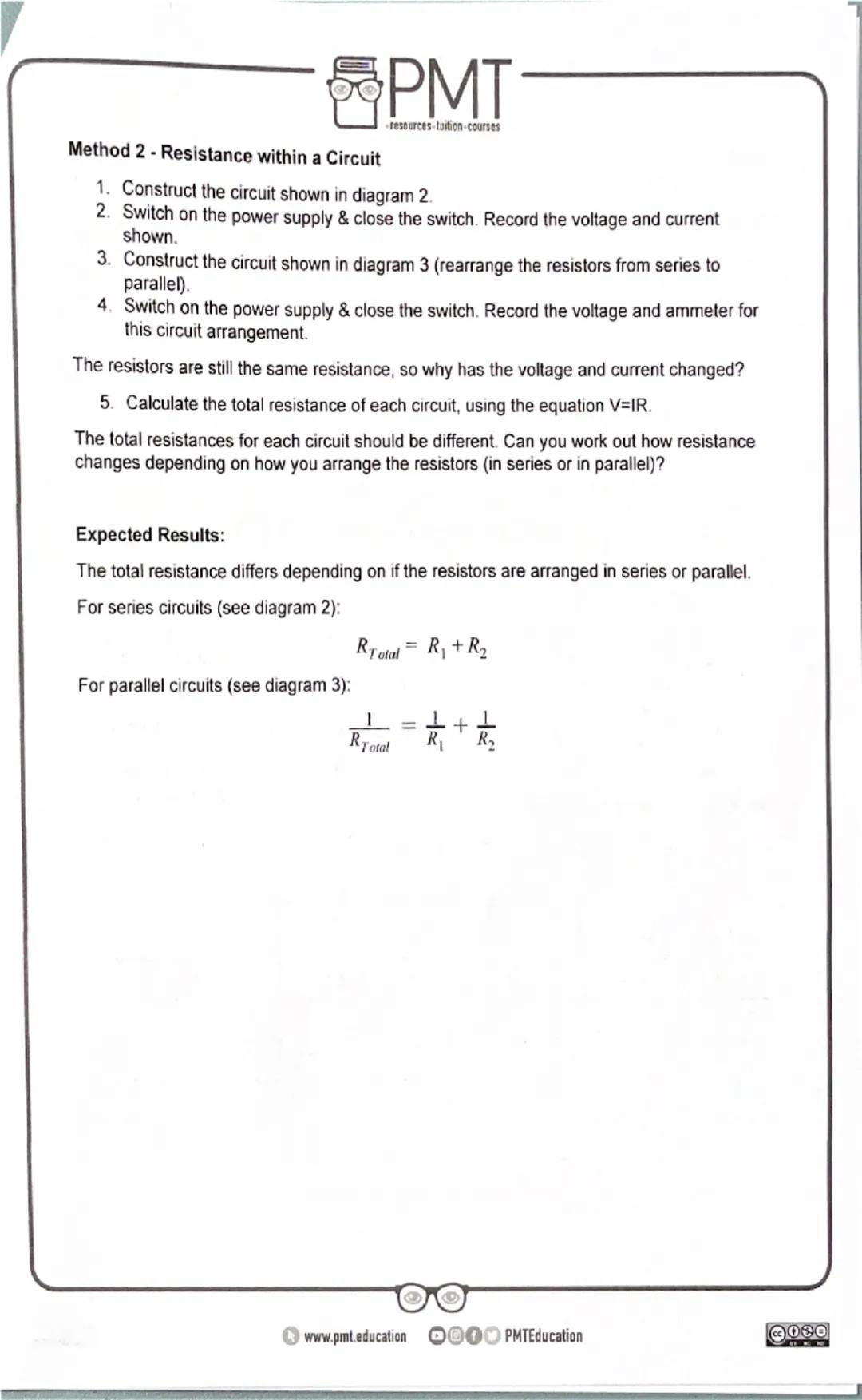 PMT
resources-tuition-courses
AQA Physics GCSE
Required Practical 1
Specific Heat Capacity
Method taken from AQA Required Practical Handbook