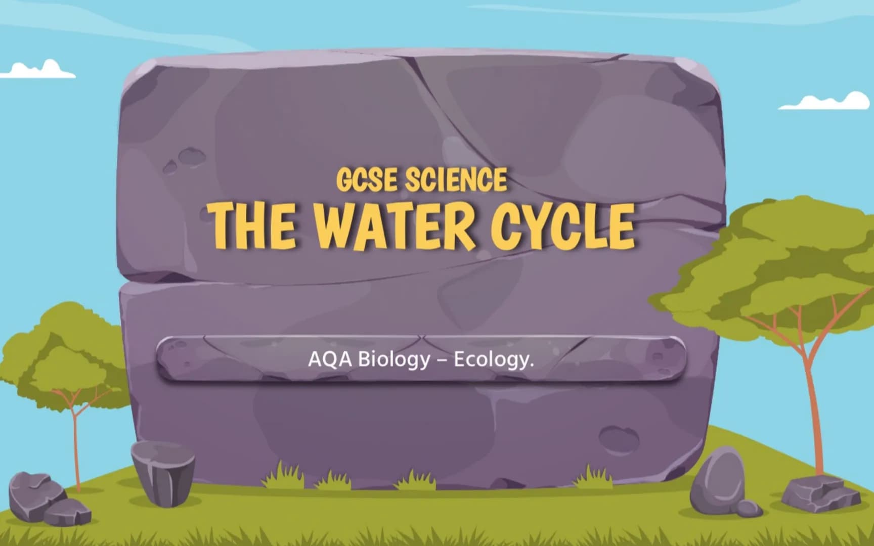 GCSE SCIENCE
THE WATER CYCLE
AQA Biology - Ecology. Ecology - The Water C
Evaporation - Water turns from a liquid to a gas when it evaporate