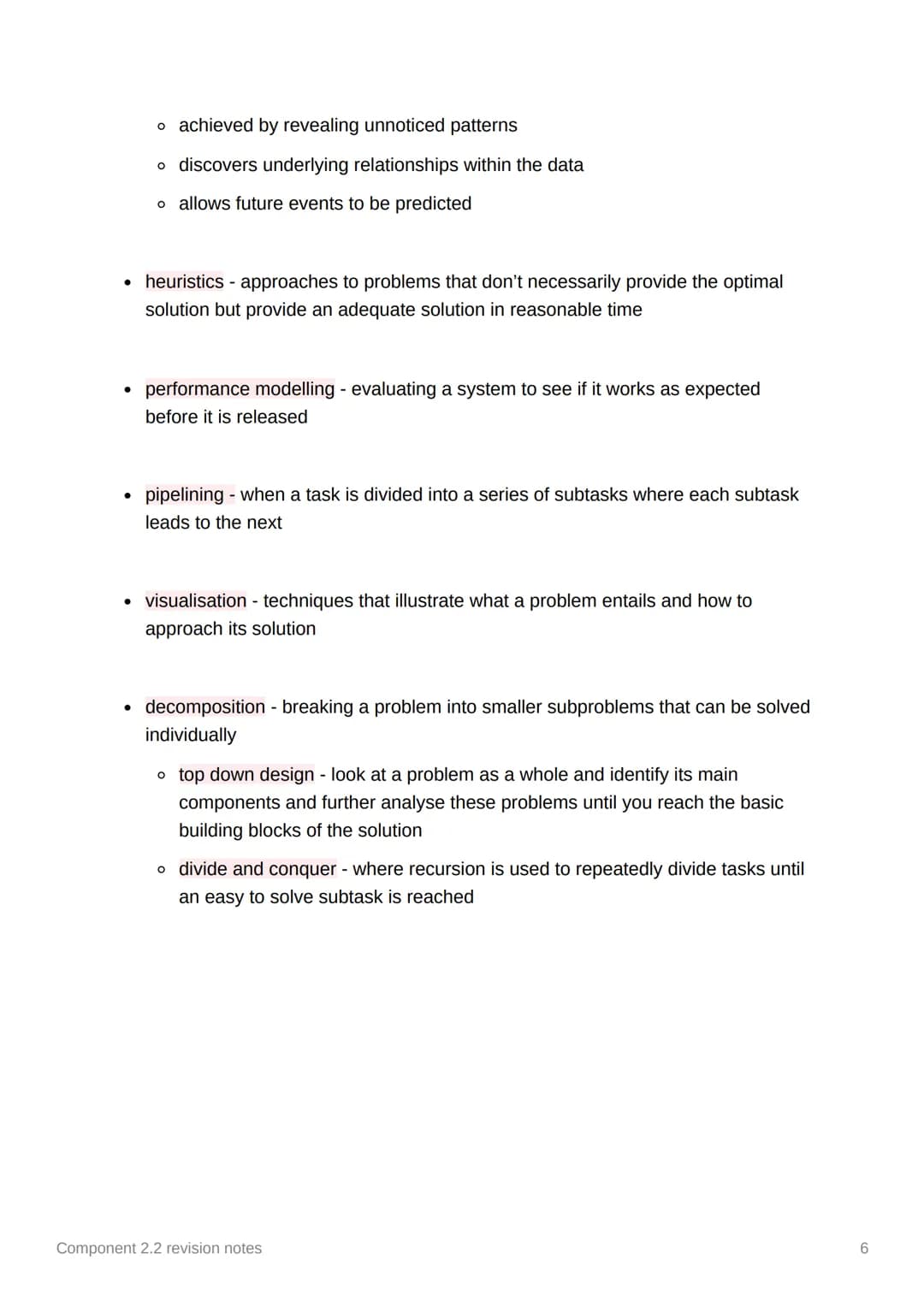 Component 2.2 revision notes
2
? Programming constructs
• sequence - when a set of program instructions are written one after another and
co