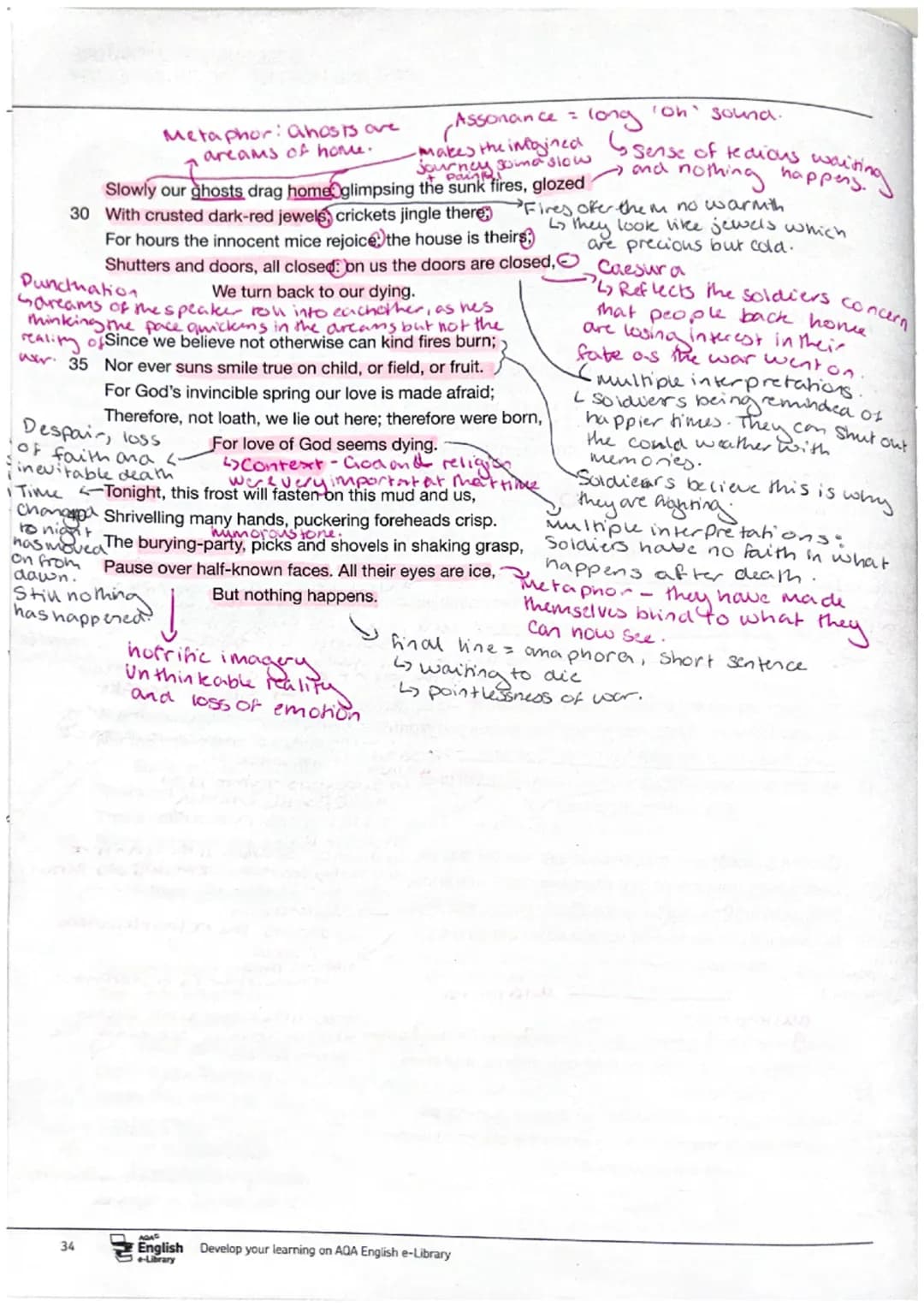 GCSE ENGLISH LITERATURE
PAST AND PRESENT: POETRY ANTHOLOGY
Wilfred
Owen
(1893-1918)
Multiple interpretation:
owen exposes the treatment
of s