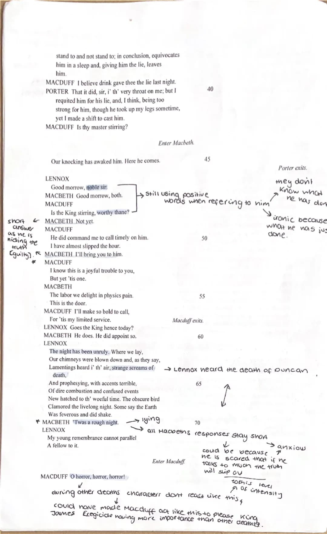 -annotations
* 
*-inference deeper analysis
*y-defining something
* inference Cunsure about it).
ACT 2
Scene 1
Enter Banquo, and Fleance wit
