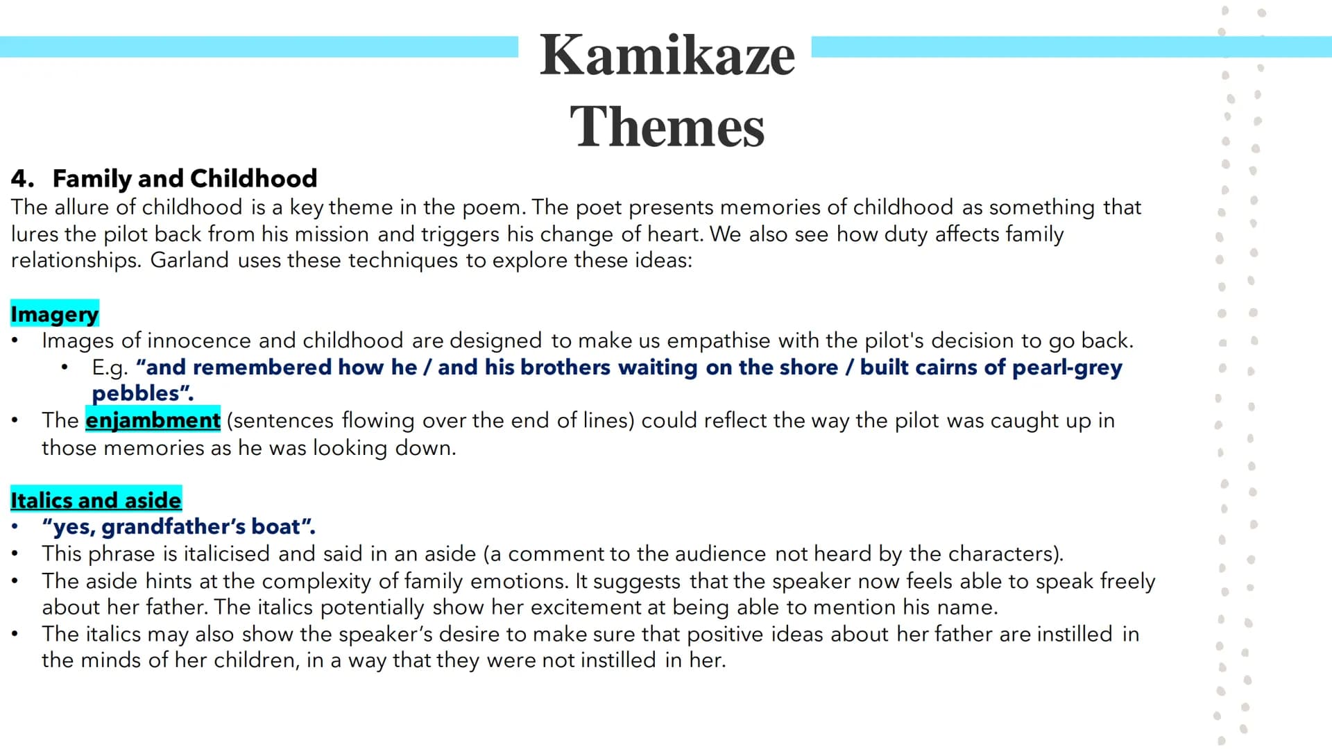 Kamikaze!
Poetry GCSEs Kamikaze
Summary & Key Ideas
In Beatrice Garland's Kamikaze, the speaker describes her father, a Kamikaze pilot, head