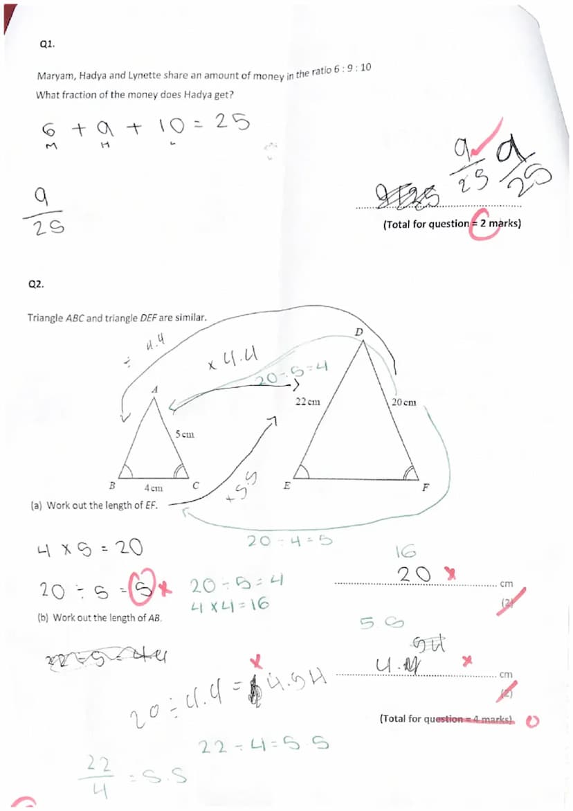 Year 9 Assessment 4
Foundation
Calculator
Name
Teacher
Instructions
•
The time for the
Answer all questi
You are allowed to use a calculator