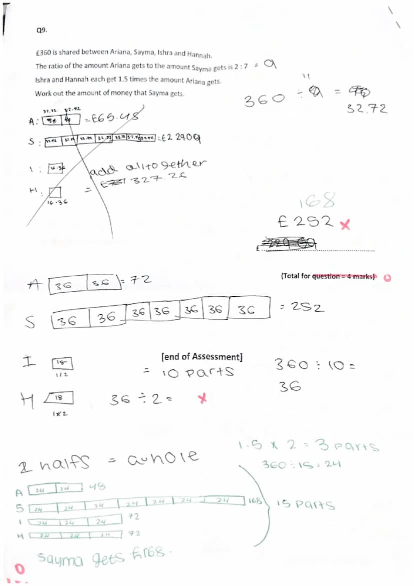 Year 9 Assessment 4
Foundation
Calculator
Name
Teacher
Instructions
•
The time for the
Answer all questi
You are allowed to use a calculator