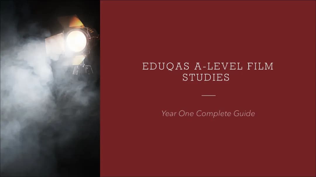 Your Ultimate Guide to Eduqas A Level Film Studies: Year One Course, Past Papers & More!