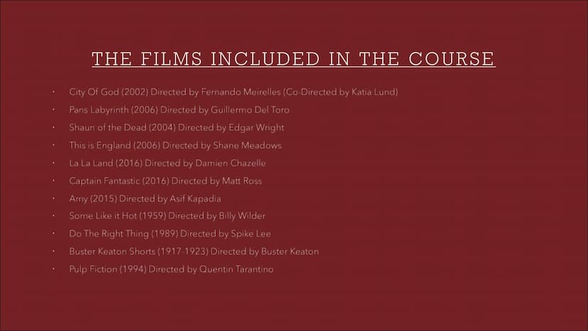 EDUQAS A-LEVEL FILM
STUDIES
Year One Complete Guide CONTENT PAGE
Introduction to the course
Mise-En-Scene
Sound
Cinematography
Editing
Perfo