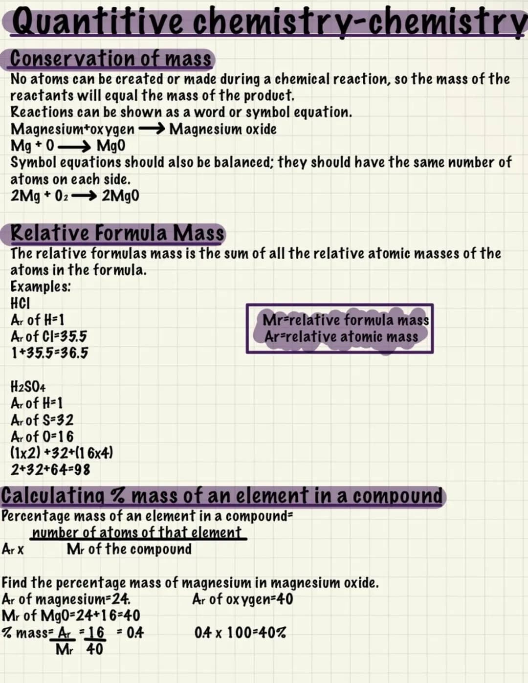 quantative chemistry