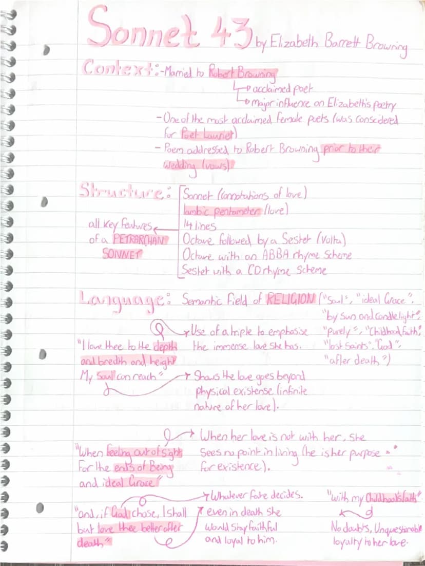 English
Poetry
Inchology
Revision Love
% &
Relationships Sonnet 43.
by Elizabeth Barrett Browning.
Context: Mamed to Robert Browning!
acclai