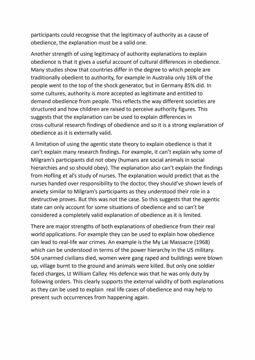 Essay 6: Describe and evaluate one or more explanations of obedience
These explanations focus on how the dynamics of social hierarchies that