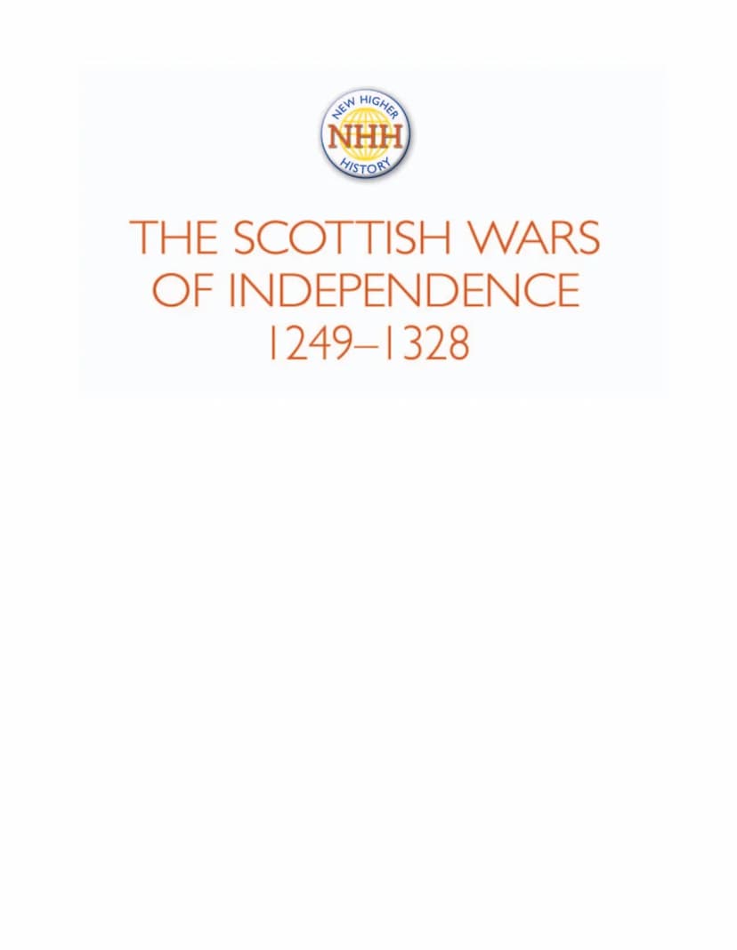 THE SCOTTISH WARS
OF INDEPENDENCE
1249-1328
Andy MacPhee
RESE
Gal
SQA
Endorsed
NEW
HIGHER
NHH
HISTORY
GIBSON This material has been endorsed