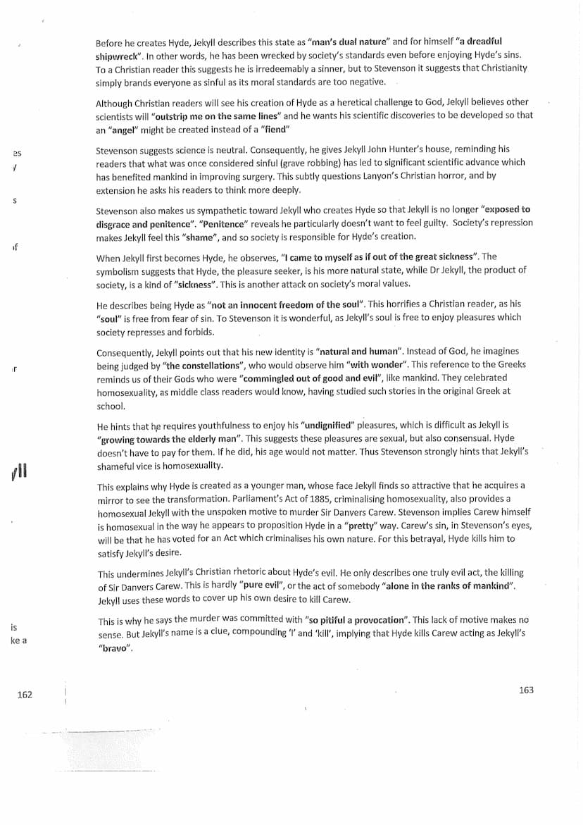Doctor Jekyll and the Duality
of Man
Read the following extract from Chapter 10 and then answer the question that follows.
Extract
Instantly