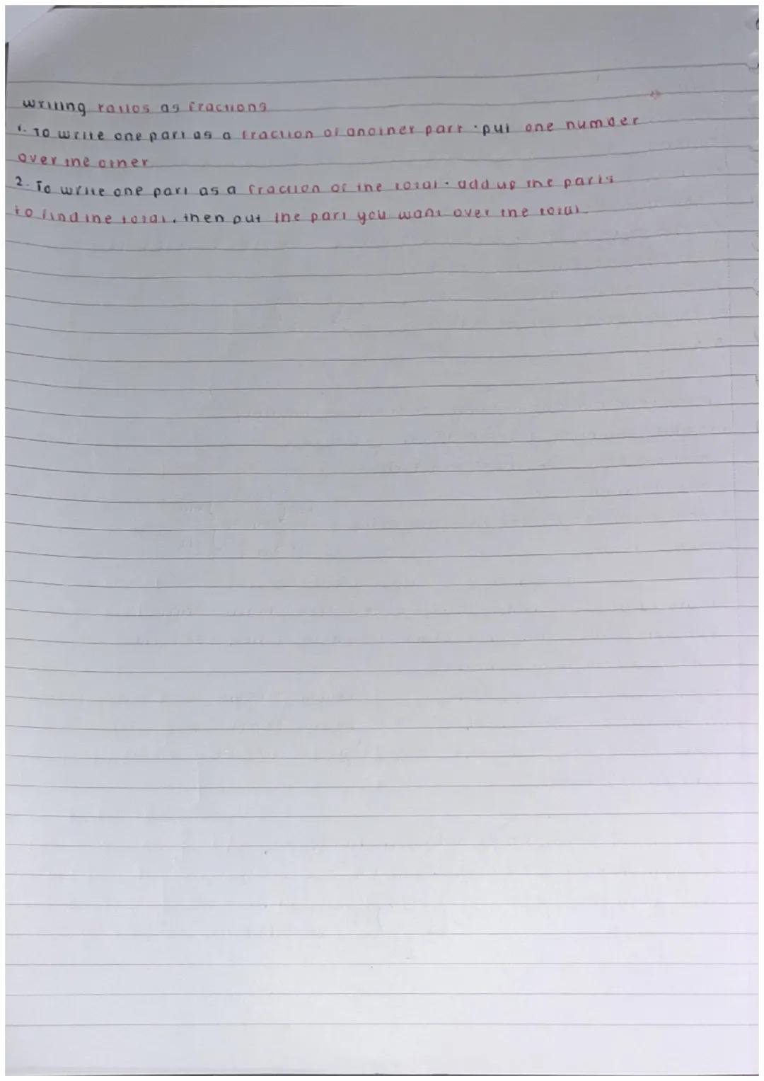 (0110s
reducing ratios 10 ineir simplest form:
To reduce a ratio to a simpler form divide quine numbers in the
ratio by the same ining.
exam