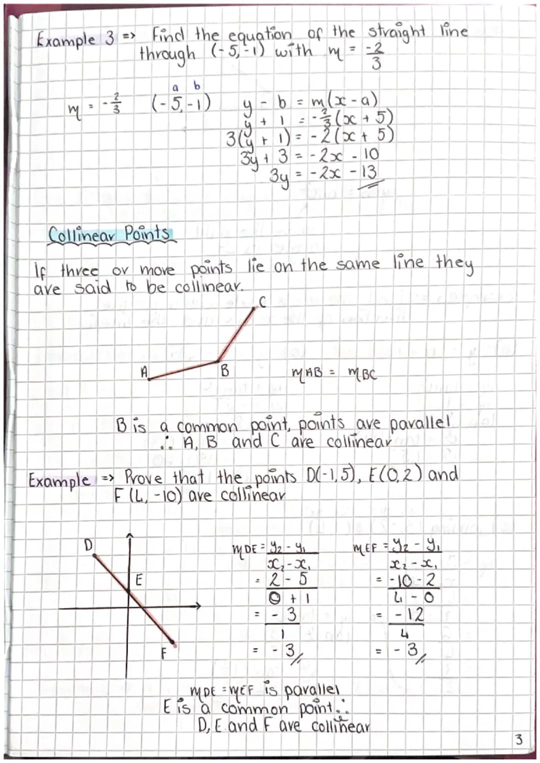 Equation of a straight line
To find the equation of a straight line we need:
gradient
point
ЧА
B
Gradient formula m
= V
(42-41)
IKK
B
42-41

