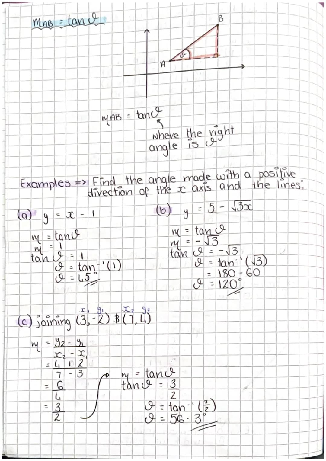 Equation of a straight line
To find the equation of a straight line we need:
gradient
point
ЧА
B
Gradient formula m
= V
(42-41)
IKK
B
42-41
