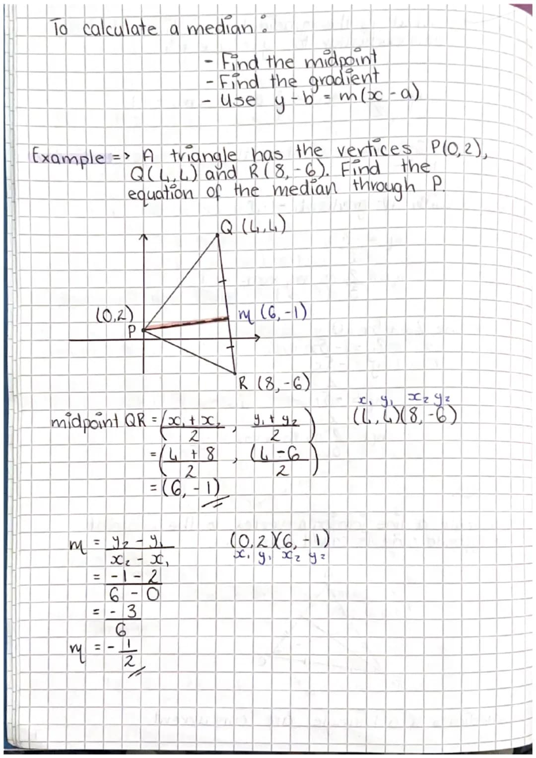 Equation of a straight line
To find the equation of a straight line we need:
gradient
point
ЧА
B
Gradient formula m
= V
(42-41)
IKK
B
42-41
