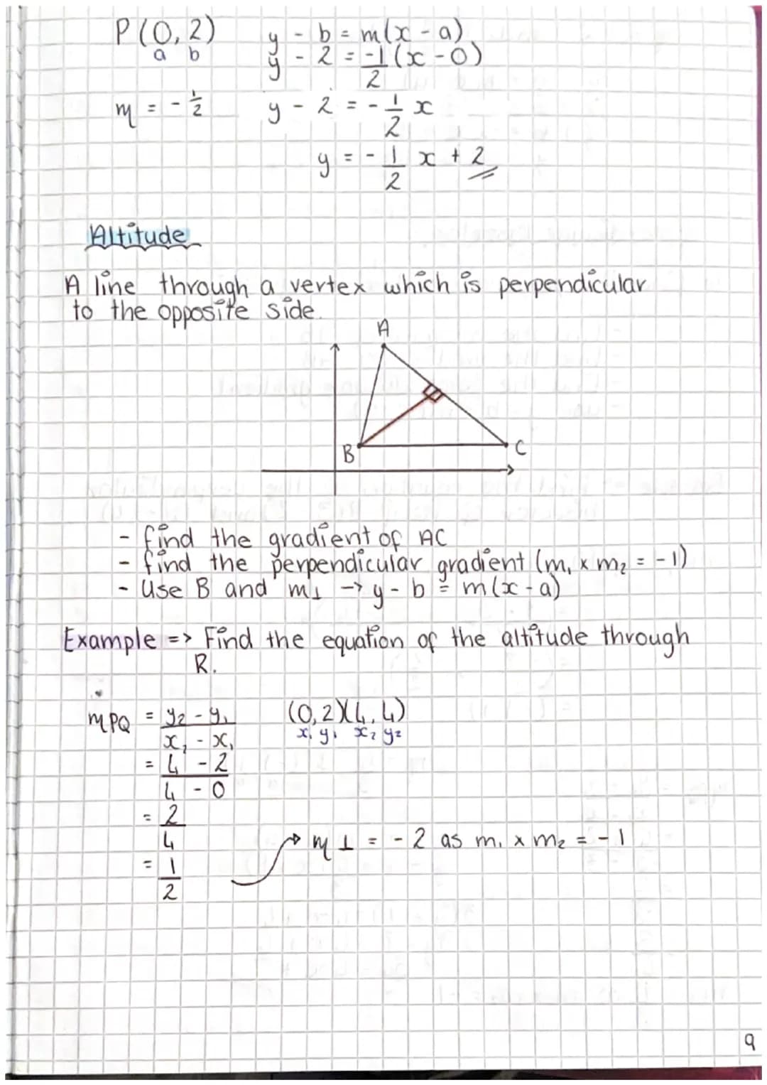 Equation of a straight line
To find the equation of a straight line we need:
gradient
point
ЧА
B
Gradient formula m
= V
(42-41)
IKK
B
42-41
