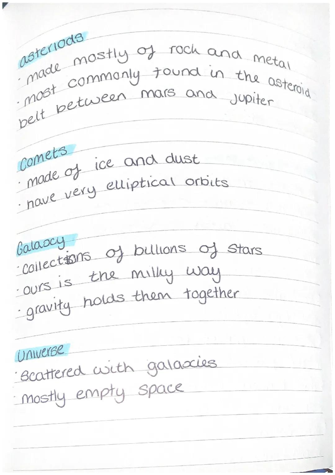 Astronomy

Satellite = anything that orbits a planet.
can be natural (moon) or wa artificial
(orbiting telescopes)

-Sun

mercury

venus
+
e