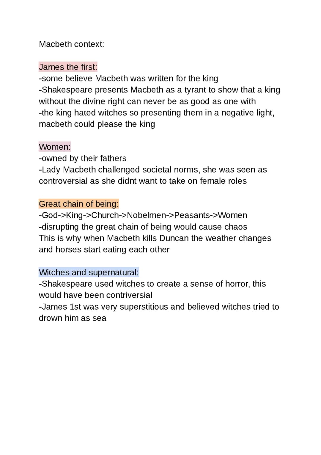 Macbeth Context