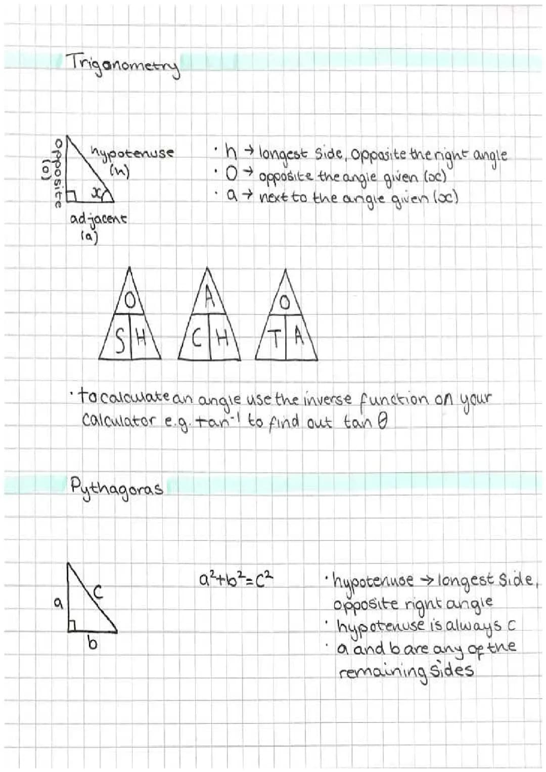Trigonometry and Pythagoras
