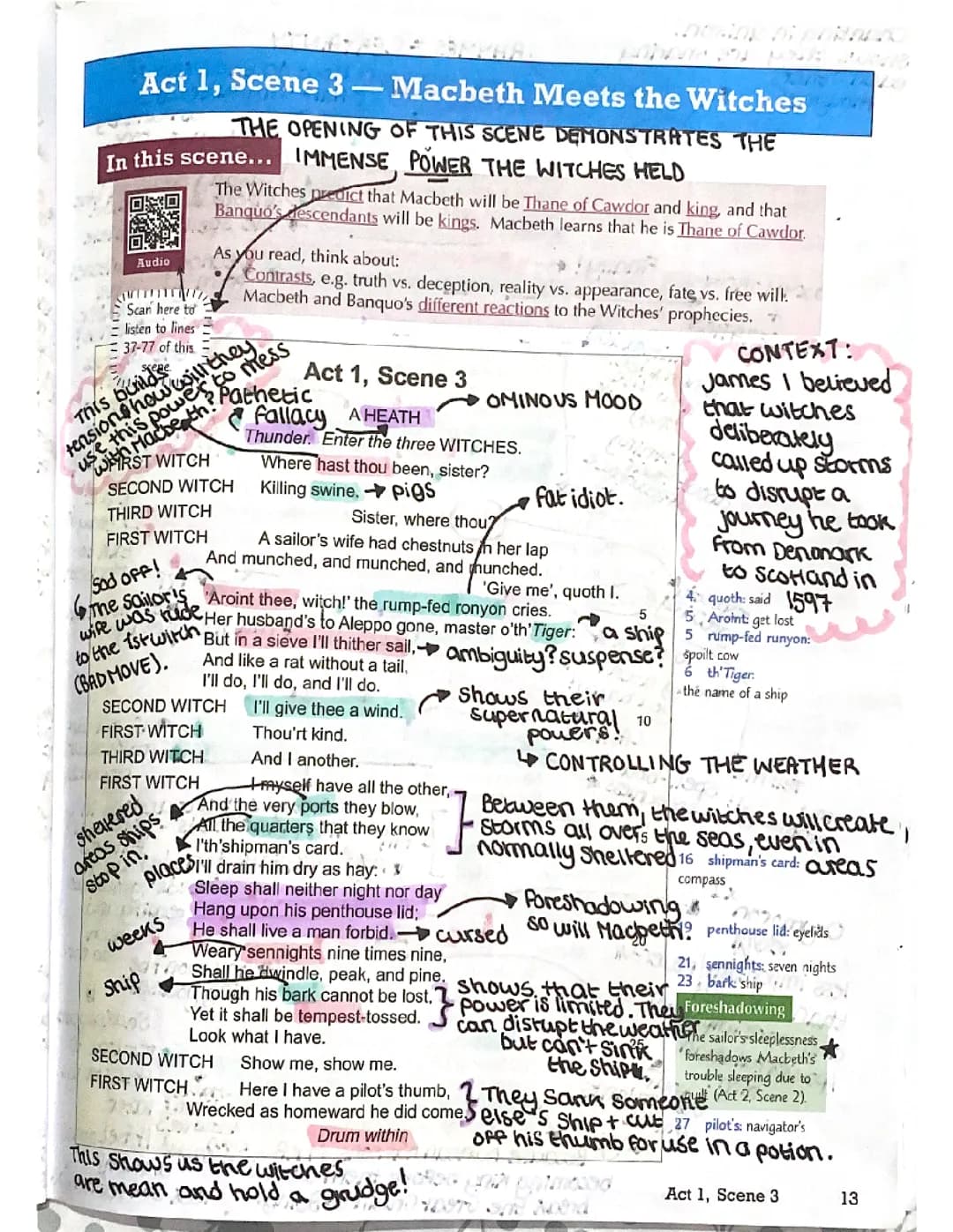Macbeth Act 1 Scene 3 Annotations