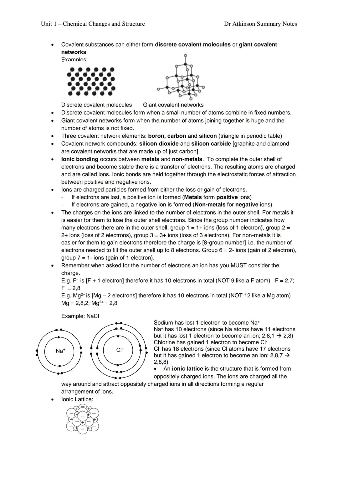 
<p>In the National 5 Chemistry Unit 1 Summary Sheet PDF, it is explained that elements can be identified by their name or symbol and are ar