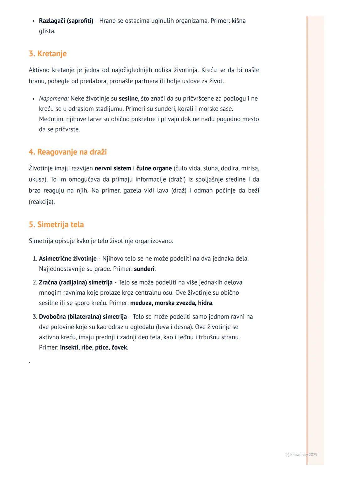 # Opšte karakteristike životinja

Uvod: Šta je zajedničko svim životinjama?

Životinje čine jedno od carstava živih bića. Ima ih svuda u vod