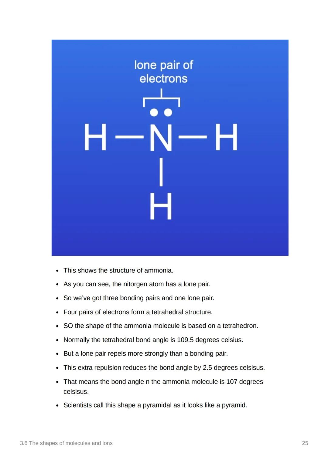 3.6 The shapes of molecules
and ions
Anki
Covered In class? Done
Notion
3.1.3
✓
Electron pair repulsion Theory.
▼ What does the line mean in