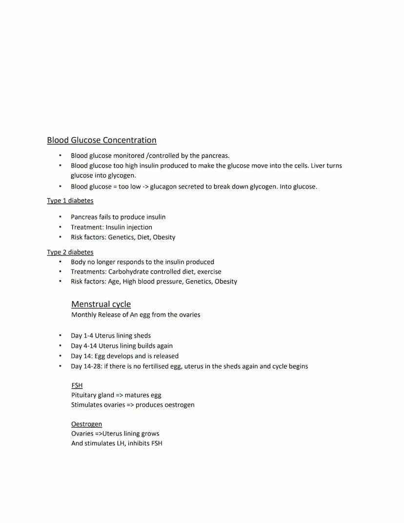 Paper 2 Biology
B5:Homeostasis
Homeostasis: The regulation of the conditions of the body
•Controls blood glucose concentration, temperature,