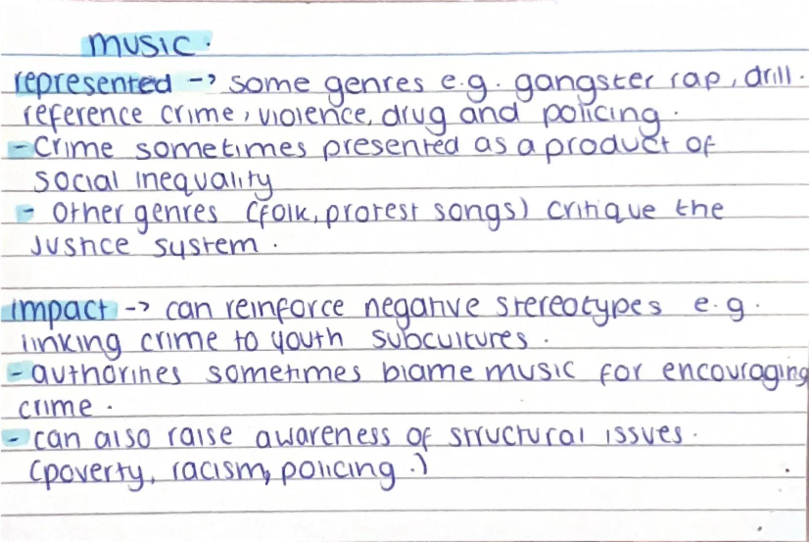 # ACI.4

Describe media representation
of crime.

CRIMINOLOGY newspapers-
represented tend to focus on violent, sensational,
or unusual Crim
