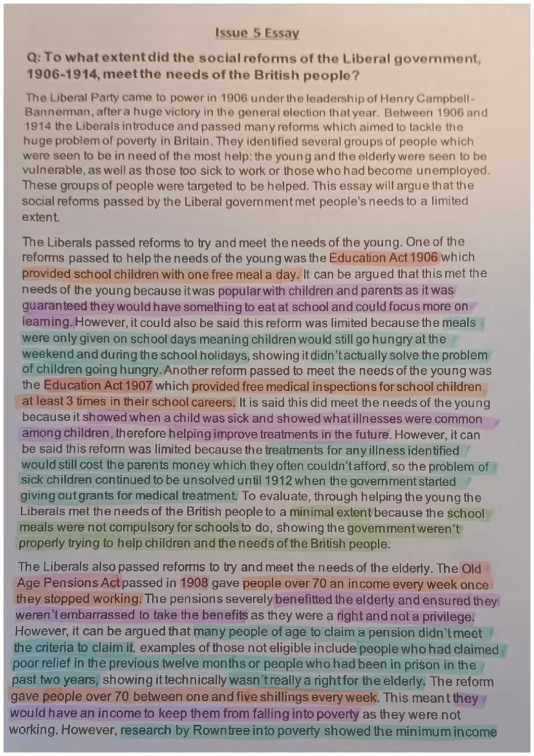 
<p>The Liberal Party came to power in 1906 under the leadership of Henry Campbell-Bannerman, after a huge victory in the general election t