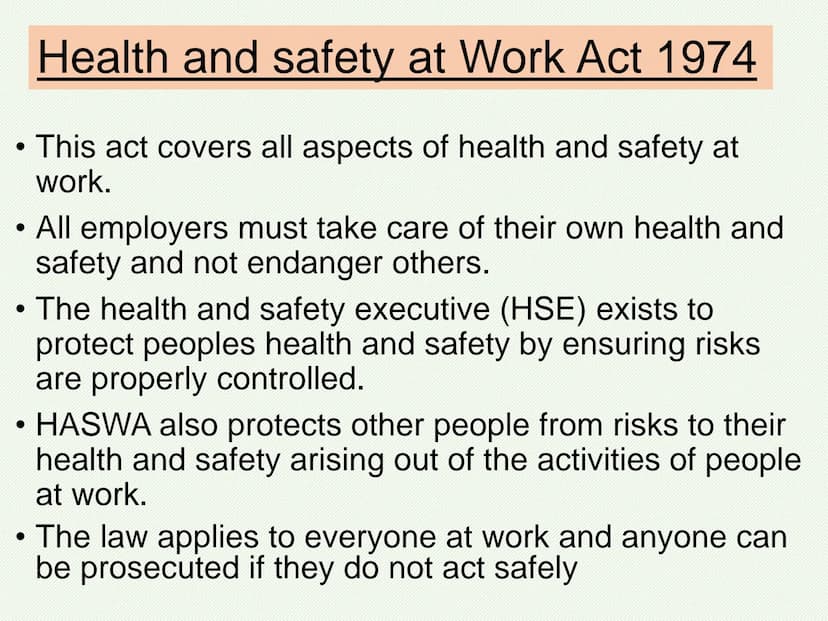 AC3.1 personal safety responsibility
Abbreviation Full name
HASAWA
RIDDOR
COSHH
PPER
MHR
Health and safety at work act 1974
Reporting of inj
