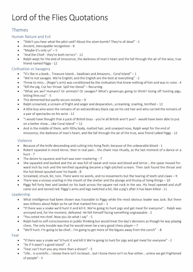 Key Quotes from Lord of the Flies About Piggy, Ralph, and Jack 