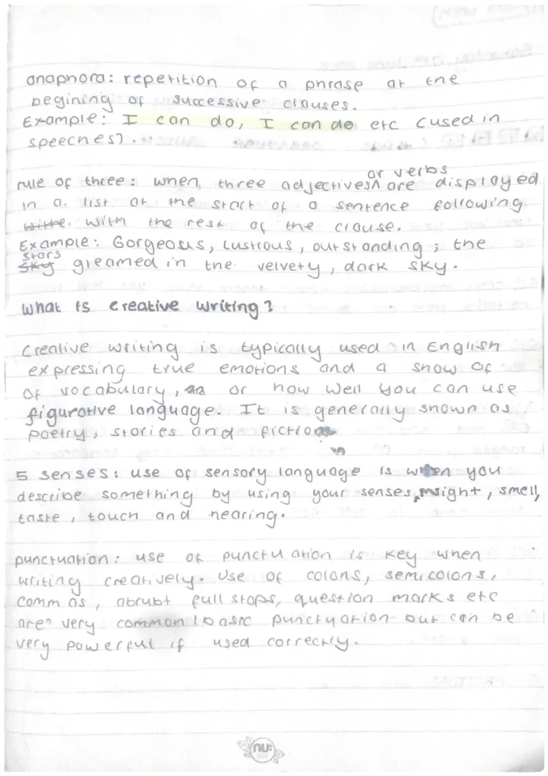 Wednesday, 7th June 2023
English Revision
CREATIVE WRITING:
gigurative language
metaphor: two things being compored without
'Like' ar 'as'.
