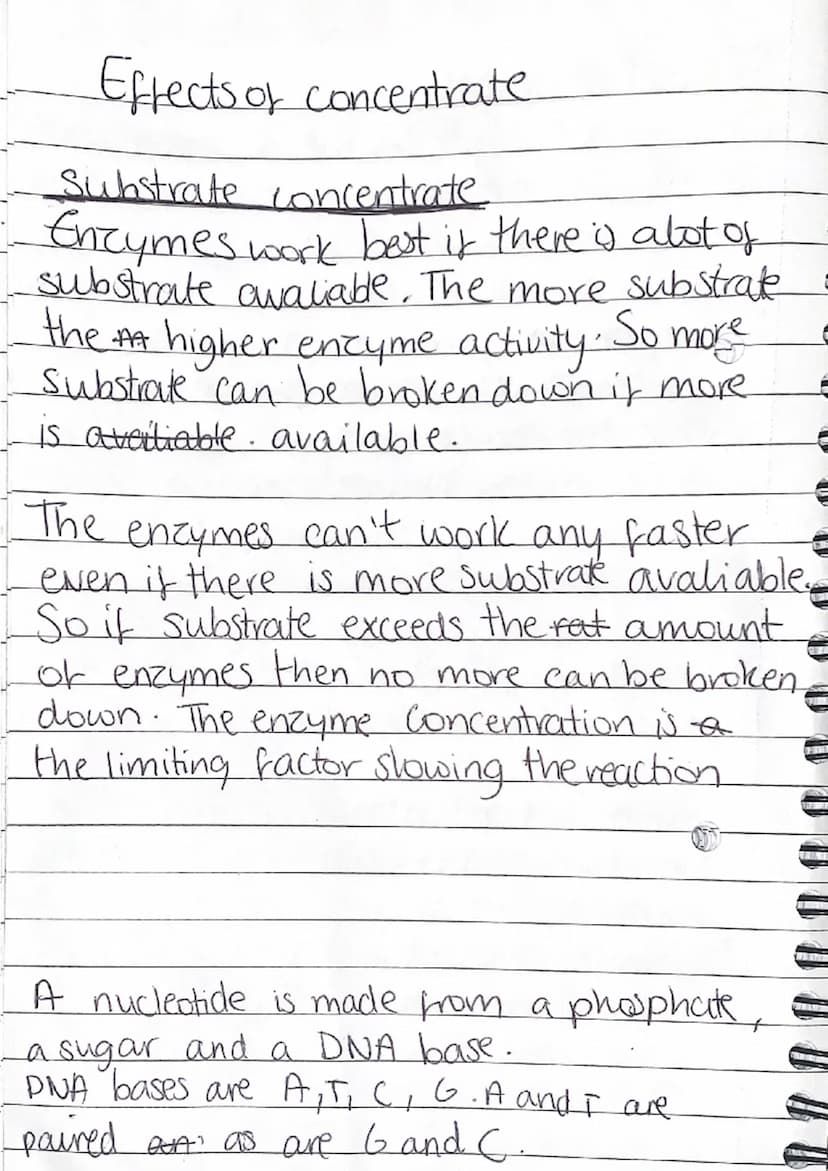 factors affecting enzyme.
Temperature
At low temperature successful collisions.
are reduced because their molecular
movement decreases. Reac