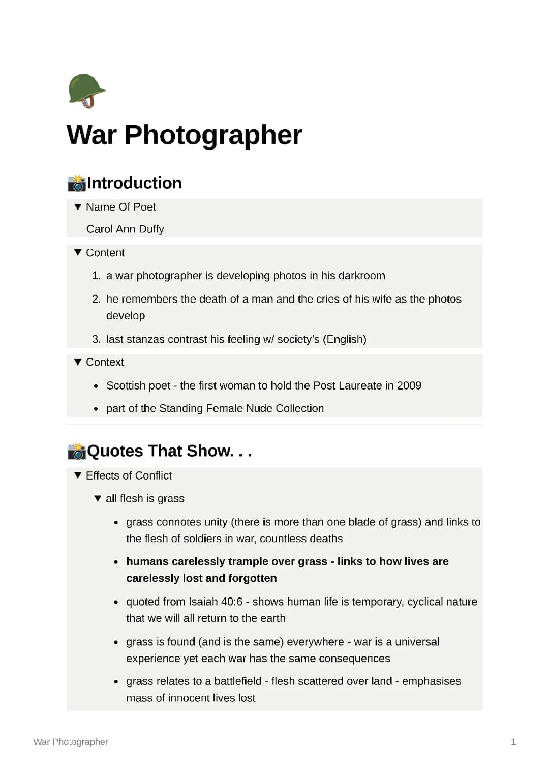 Exploring War Photographer Poem: Themes and Imagery by Carol Ann Duffy