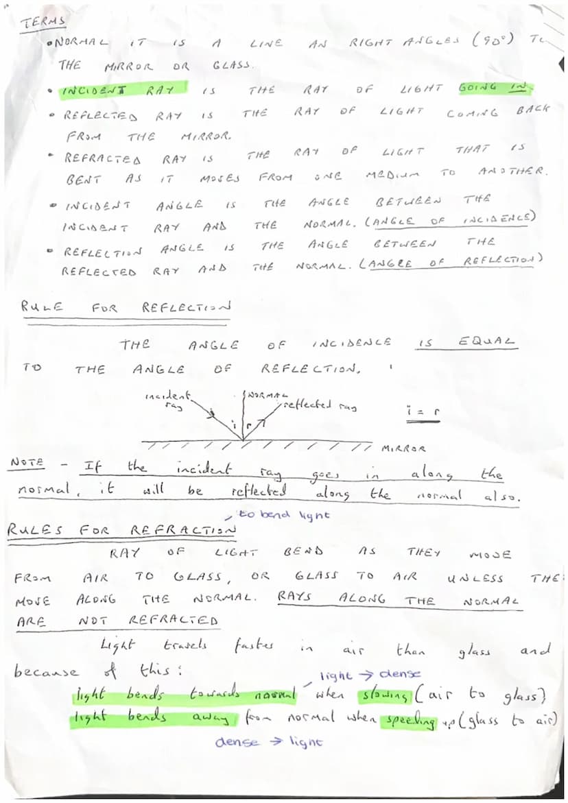 -Physics
Moment
= force x distance
density =
measured in
mass
volume
ray
ray in
3
gicm ³
forces are measured in newtons
reflection.
incident