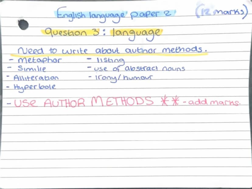 English language Paper 2
Question 3: Sumarry
(8 marks)
you need to infer to Source A and Source B for this
question
Both use details from bo