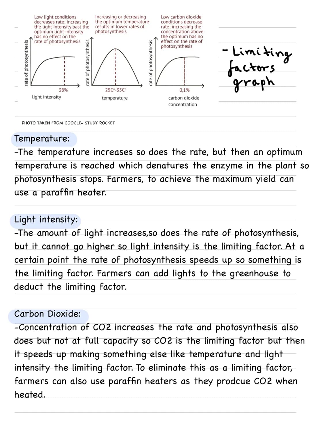 Bioenergetics :
Photosynthesis:
- An endothermic reaction as energy is transferred from the
environment to the chloroplasts by light.
Word e