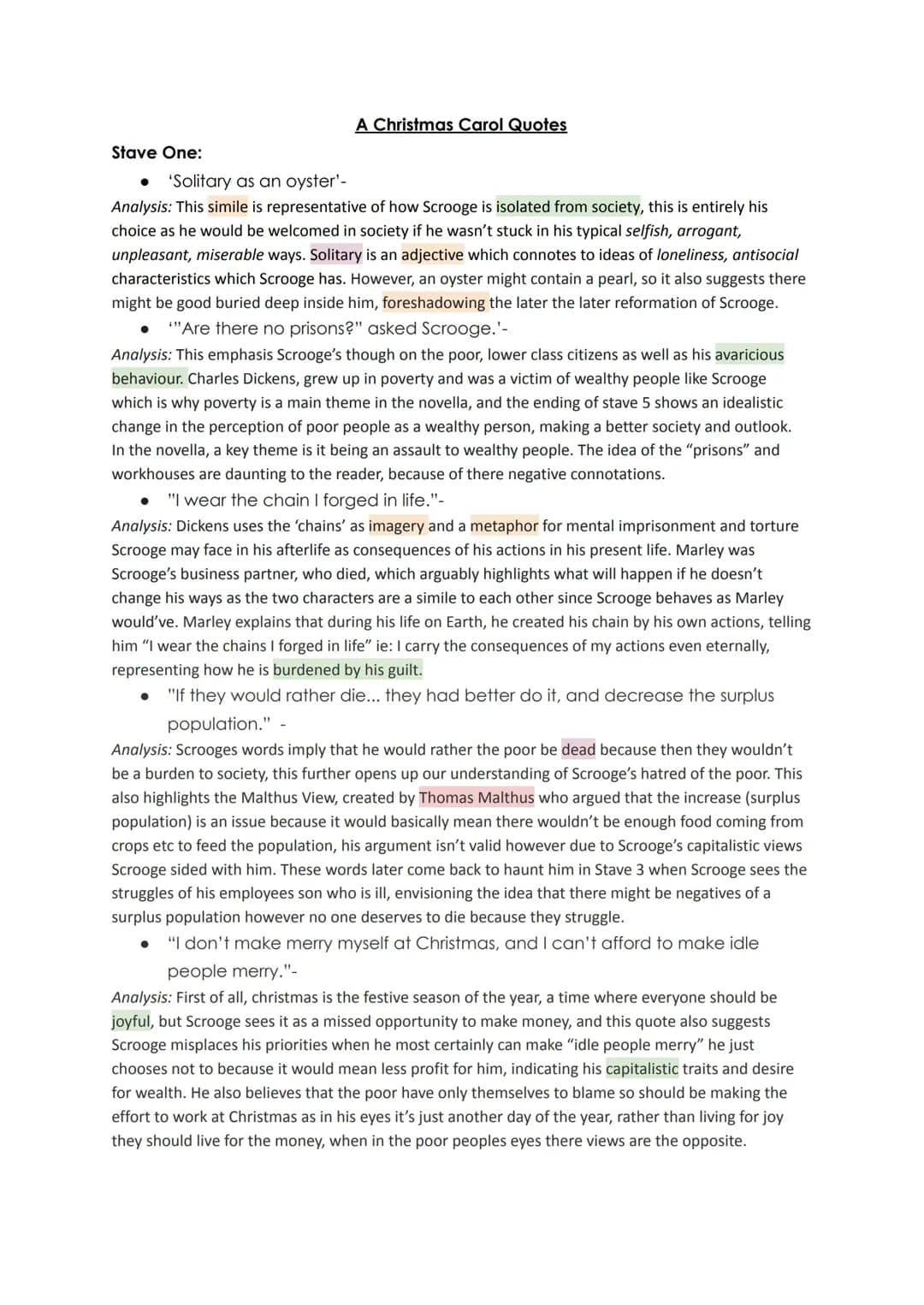 A Christmas Carol Stave 1 Quotes and Analysis | GCSE Exam Tips and Poverty Themes