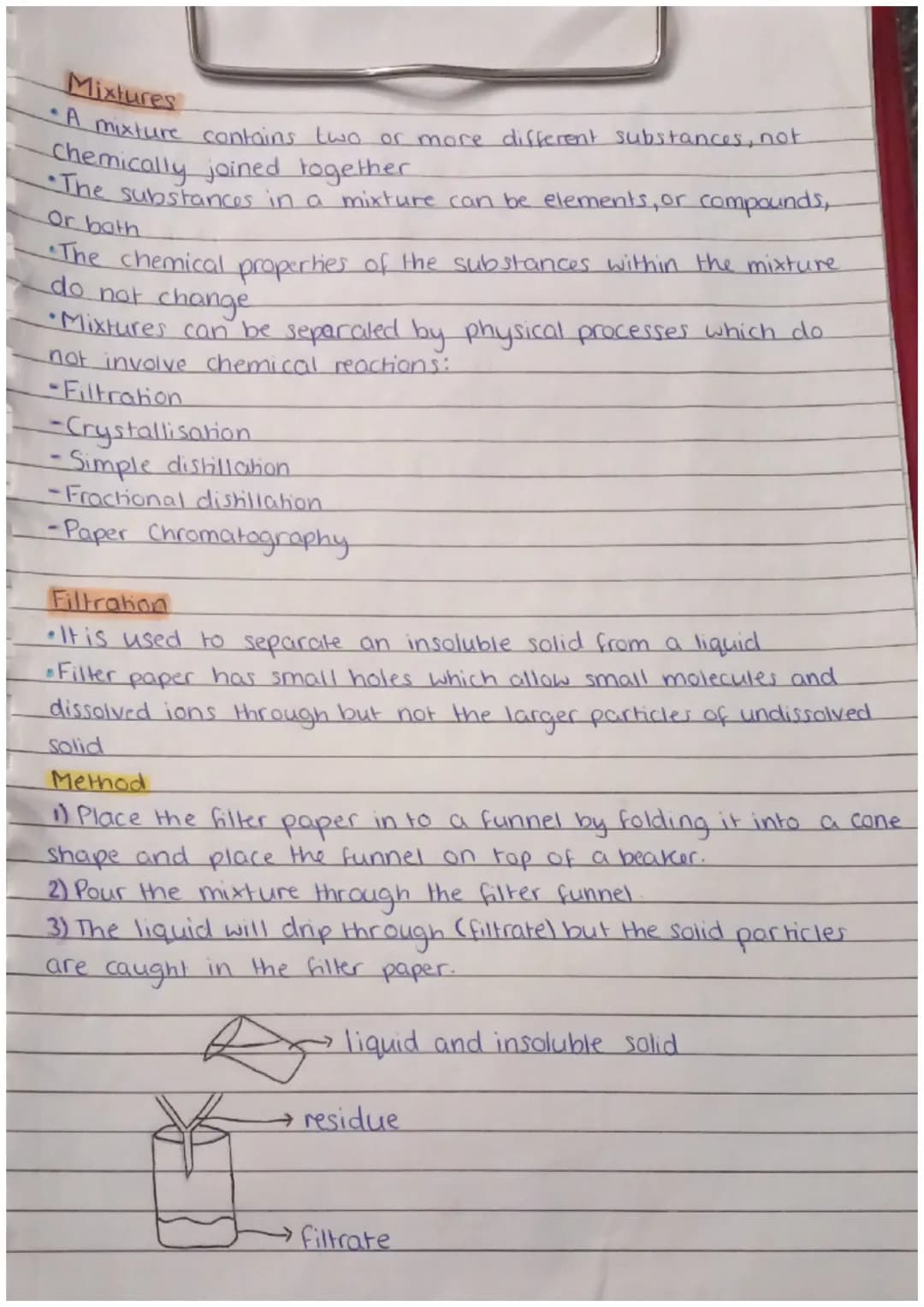 Mixtures
"A mixture contains two or more different substances, not
Chemically joined together
•The substances in a mixture can be elements, 