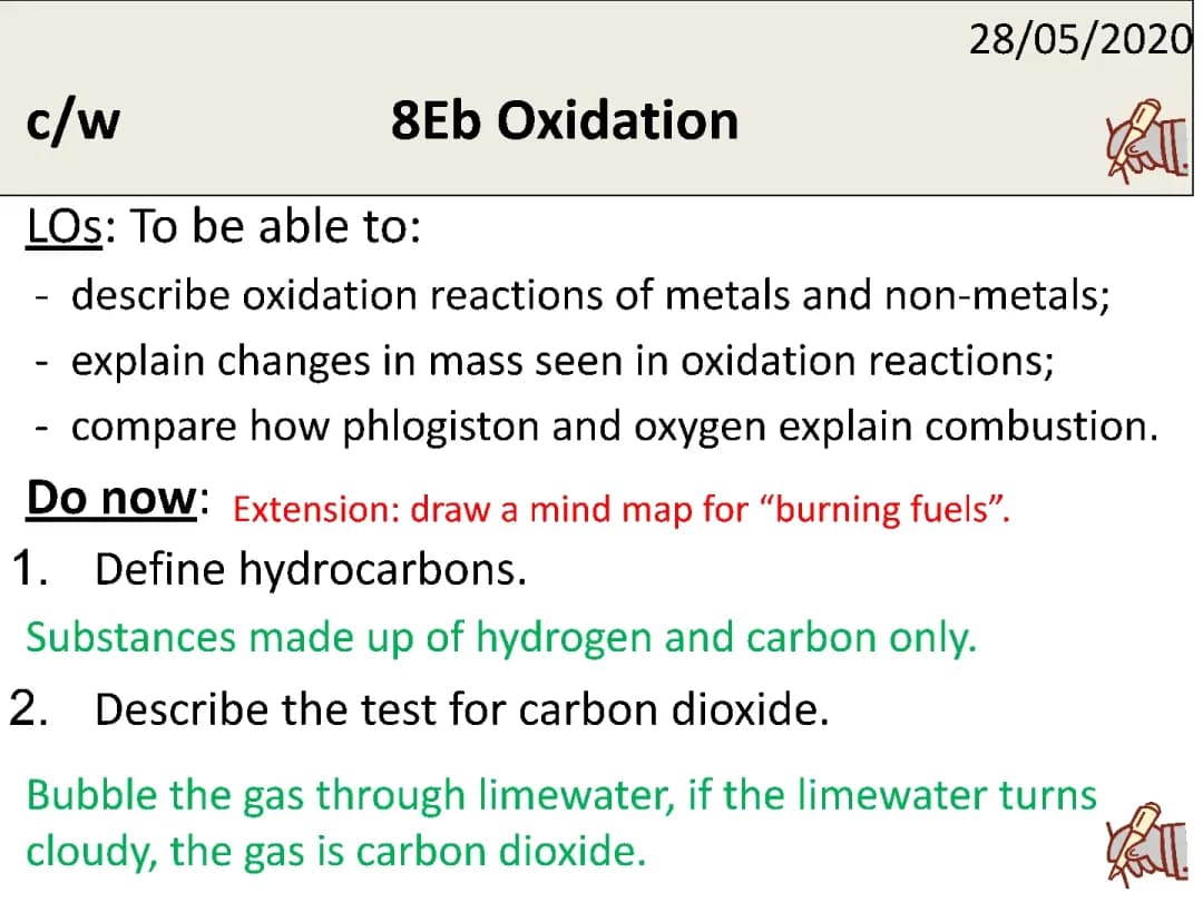 Understanding Oxidation Reactions of Metals and Non-Metals: Simple Experiments and Tests!