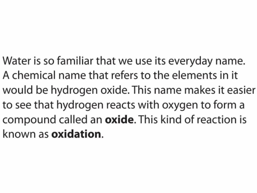 c/w
LOS: To be able to:
describe oxidation reactions of metals and non-metals;
explain changes in mass seen in oxidation reactions;
compare 