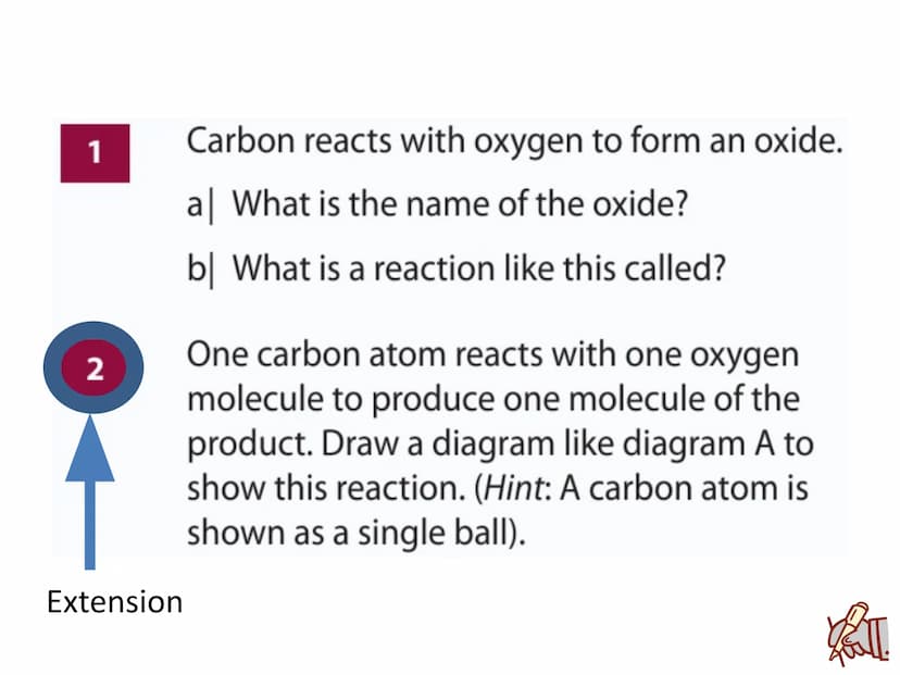 c/w
LOS: To be able to:
describe oxidation reactions of metals and non-metals;
explain changes in mass seen in oxidation reactions;
compare 