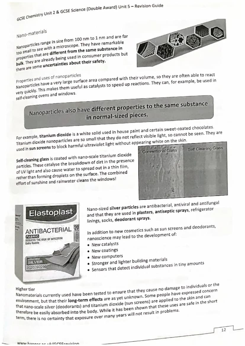 GCSE Chemistry Unit 2 & GCSE Science (Double Award) Unit 5-Revision Guide
Topic 1 - BONDING, STRUCTURE AND PROPERTIES
Metals and Non-metals
