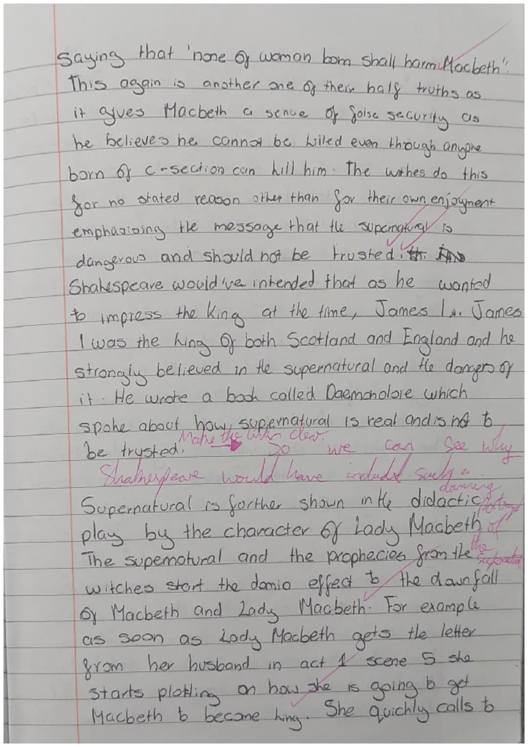 Explore the importance of the supernatural in the
play.
The Supernatural is one of the central themes
in the play of Macbeth. Shakespeare us