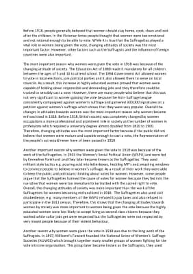 Know Britain Issue 3- Votes for women essay thumbnail