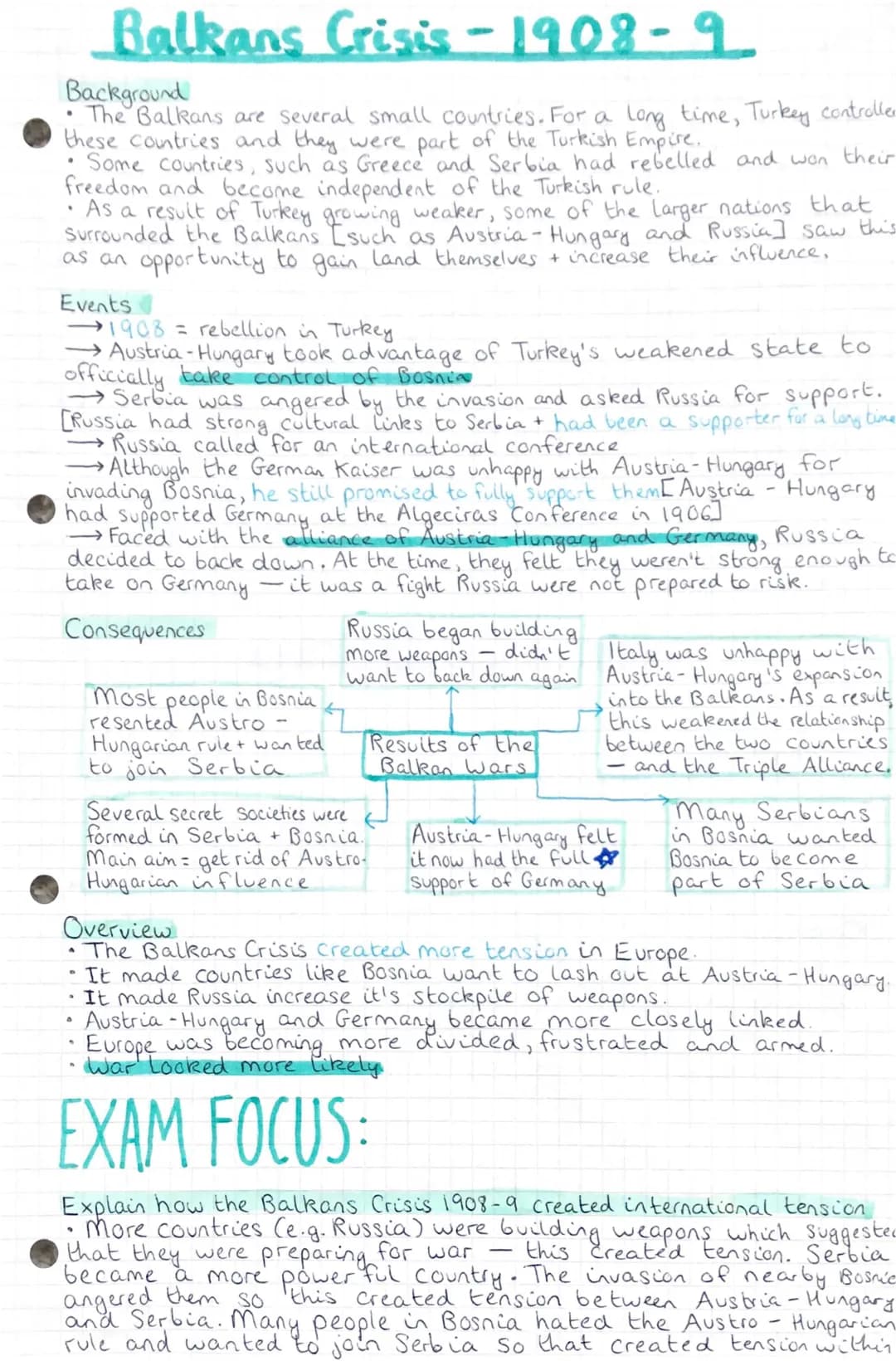 Exam Focus Balkans Crisis and War in the Balkans