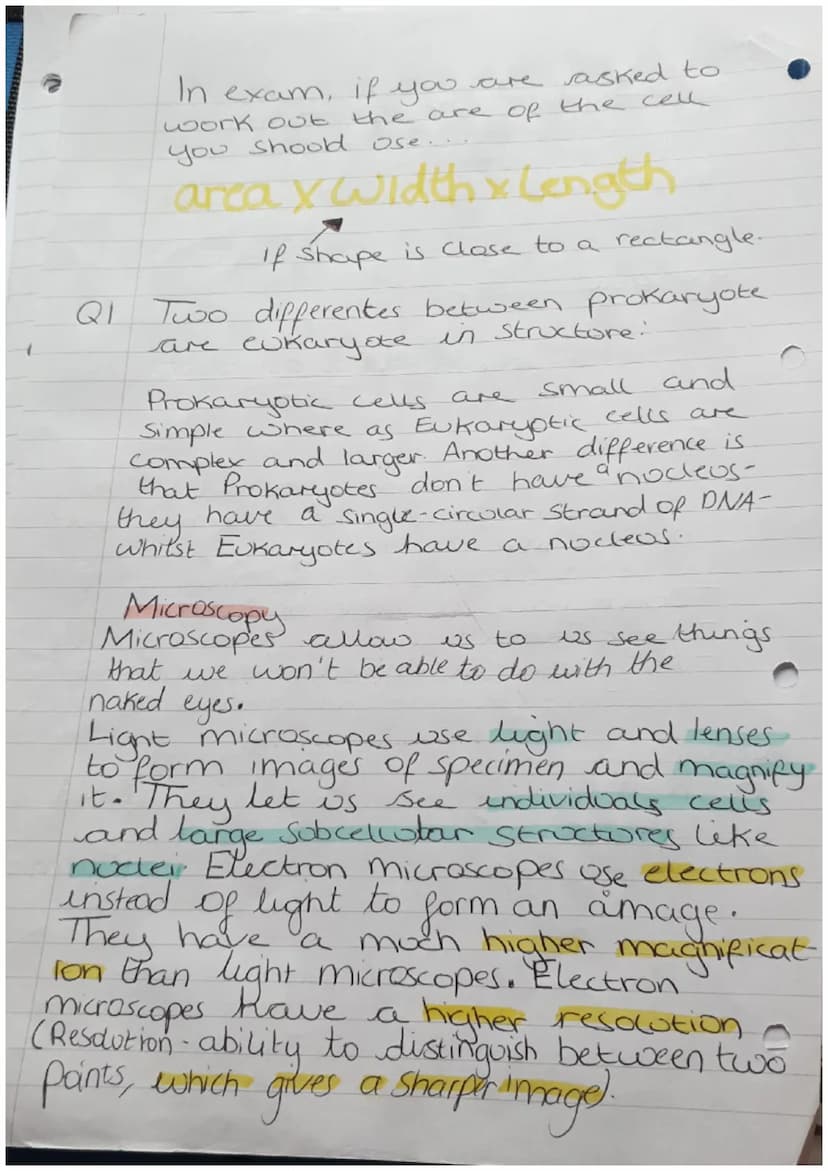 Organisms
Biology Revision
Cells
Can be either Prokaryotic.
Prokaryotes cells are
meaning they are
organism
Zor
or Eukaryotic.
Small and sim