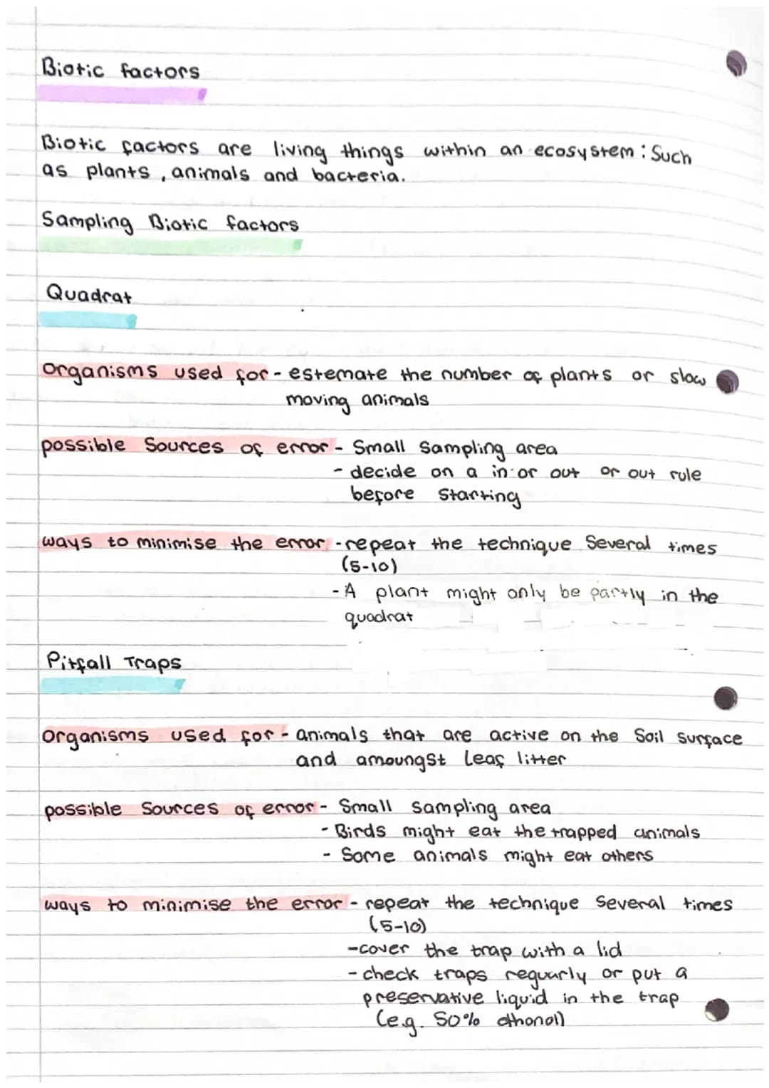 Distribution of Organisms
Ecosystem
An ecosystem consists of all the organisms living in a
particular area and
on-living
the non-
components